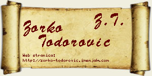 Zorko Todorović vizit kartica